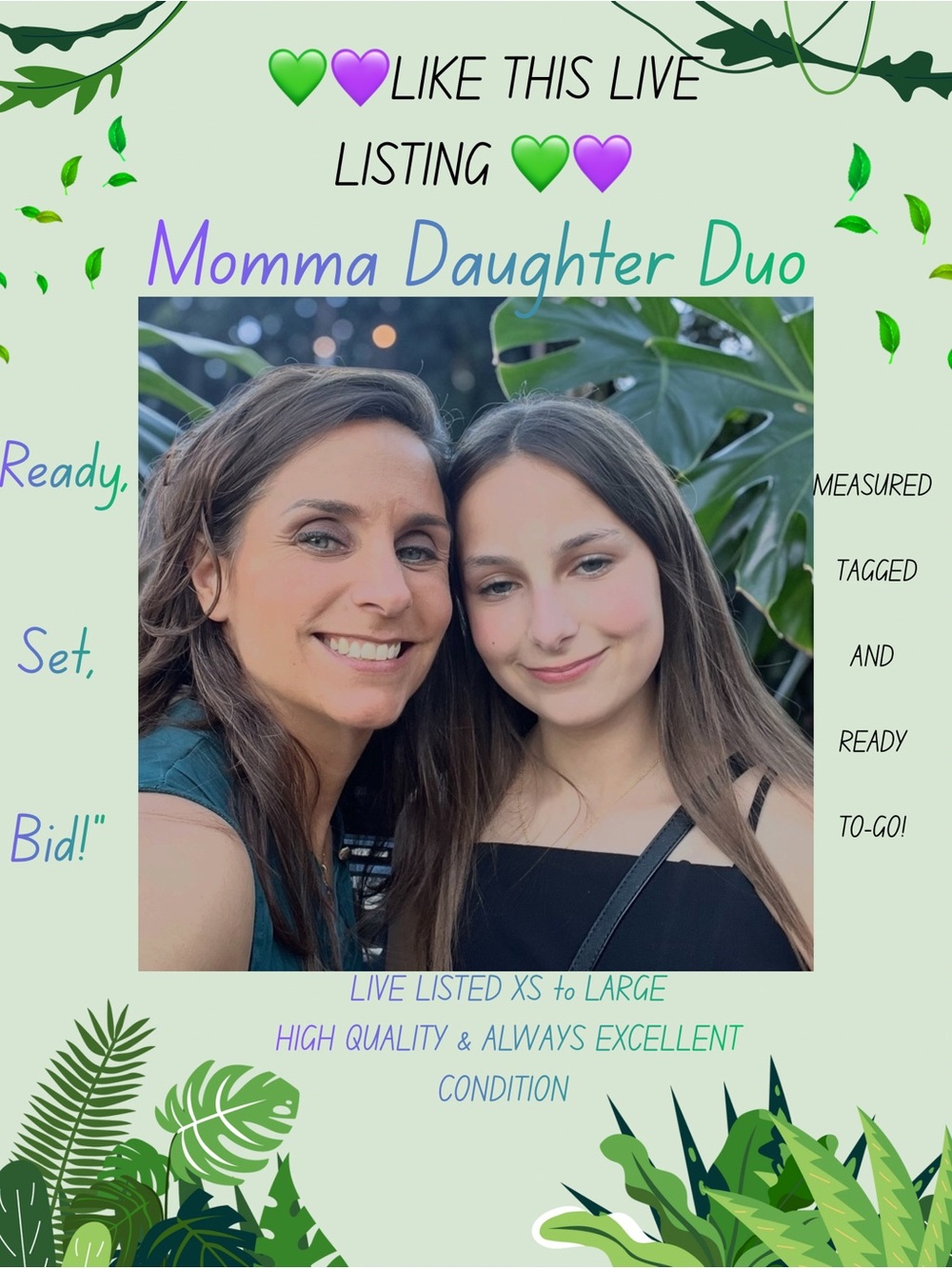 Momma Daughter Duo Live Listing Notification